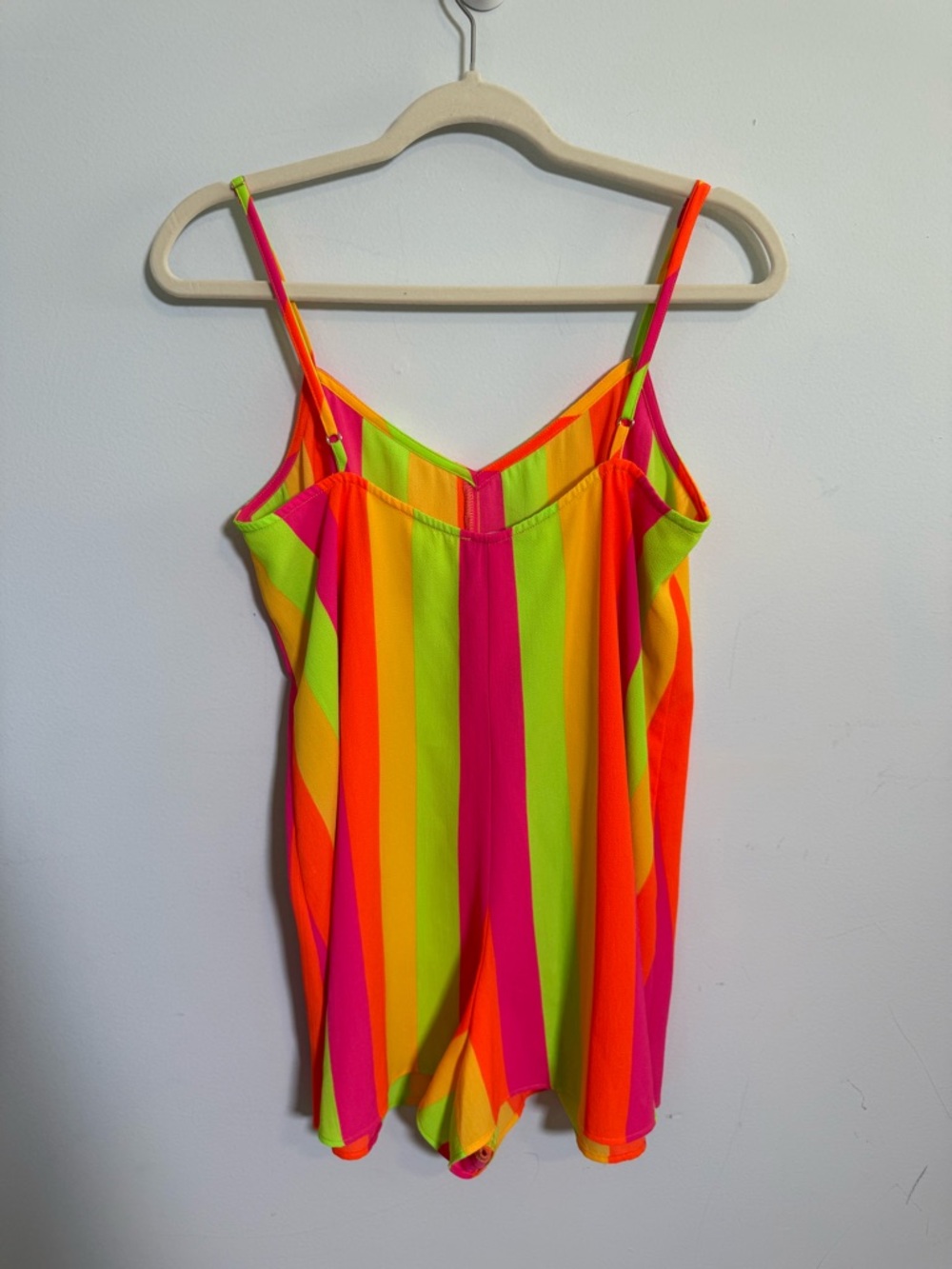 Show Me Your Mumu Neon Stripe Romper Colorful Festival Beach Summer Small - Picture 3 of 8